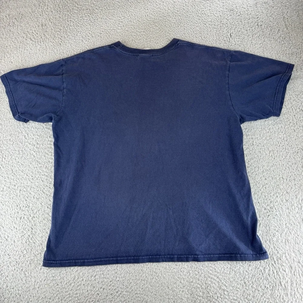 nike silver tag T shirt Men's Medium Blue‎ Center Swoosh Logo Y2K 90's Vintage